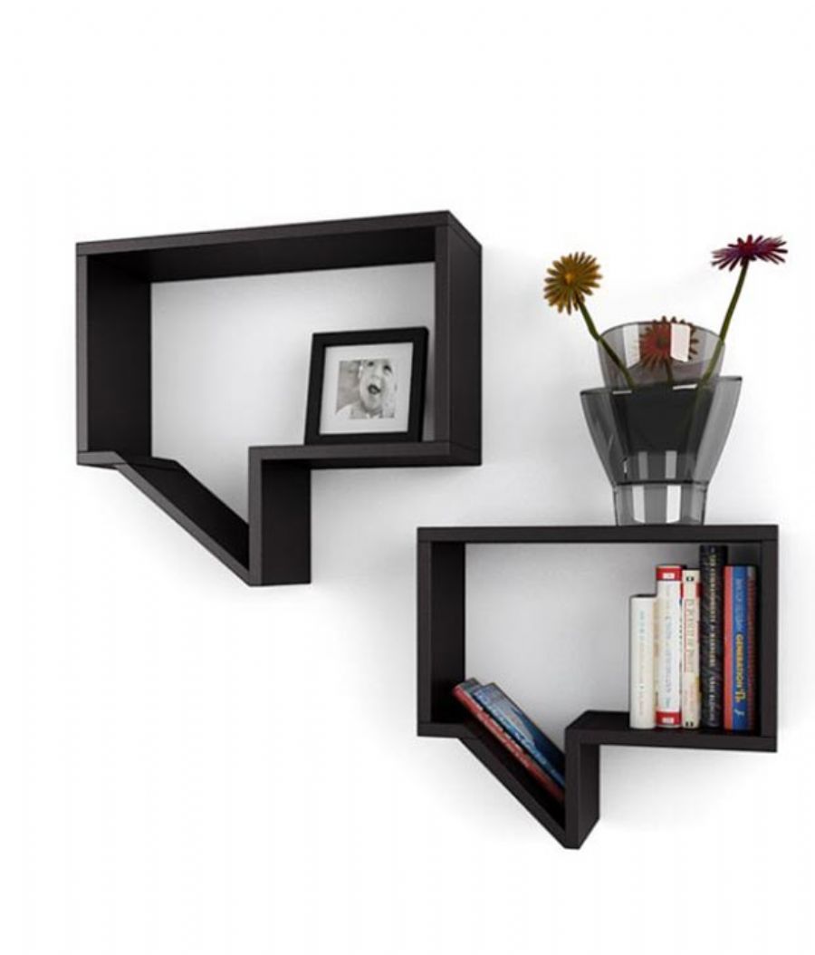 Konuşma Balonu Mdf Duvar Rafı