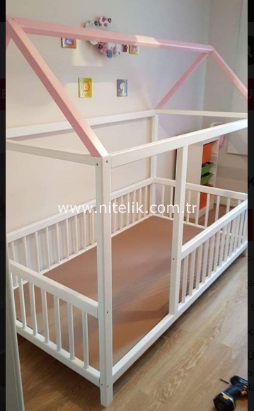 Pare Doğal Ağaç Yer Yatağı Montessori Yatak